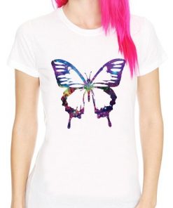 Awesome Butterfly Simple Art Design T-Shirt Women's DB