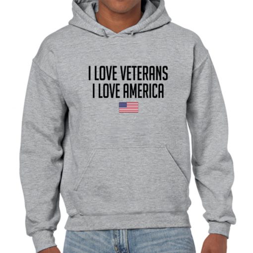 I Love Veteran I Love America Hoodie DB