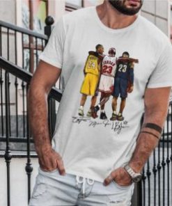 Lebron James Kobe Bryant Michael Jordan Signatures T-Shirt DB