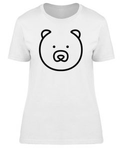 Simple Art Bear Face T-Shirt Women's DB