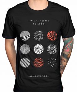 Twenty One Pilots Blurryface Mens Black Cotton Top T-Shirt Tee DB