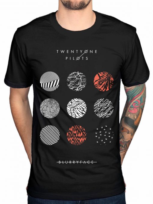Twenty One Pilots Blurryface Mens Black Cotton Top T-Shirt Tee DB