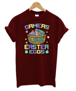 Easter Bunny Gamer Gaming Boy Love Easter Eggs Mens Boys T-Shirt