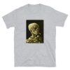 Vincent Van Gogh Skull With Cigarette Skeleton Impressionist Unisex T-Shirt