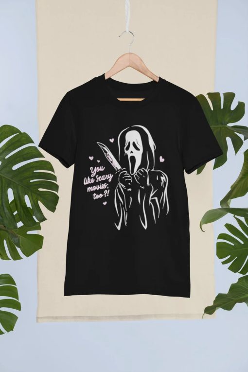 Scream Ghost Face You Like Scary Movies Too Boyfriend T-Shirt