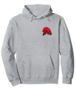 Red Rose Pullover GREY Hoodie THD