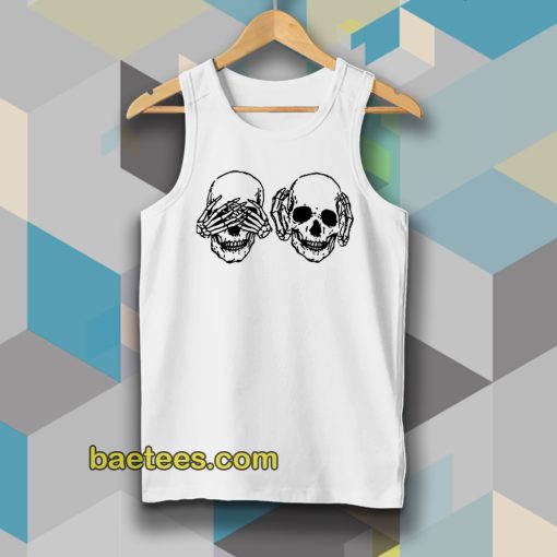 Hear See No Evil Skull Tanktop