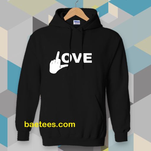 Love Middle Finger Logo Hoodie