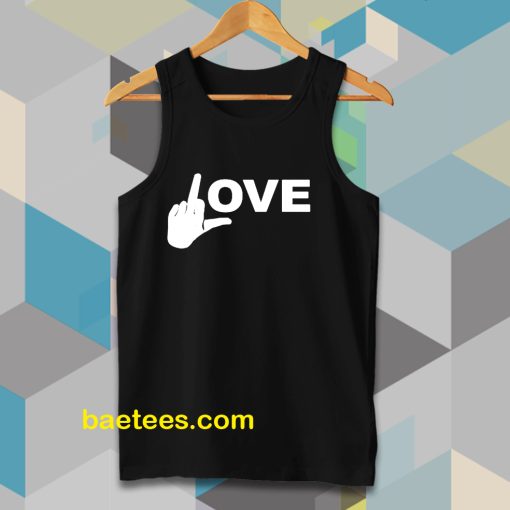 Love Middle Finger Logo Tanktop