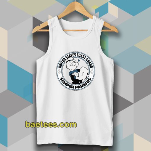 Popeye United States Coast Guard Semper Paratus Tank Top