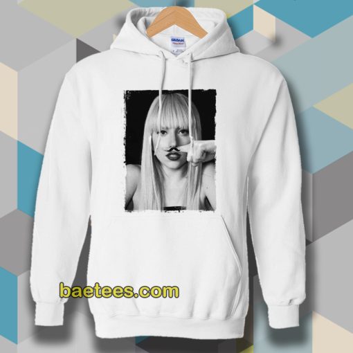 lady gaga finger mustache HOODIE