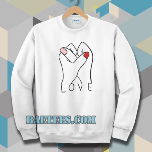 LOVE HANDS FINGER SWEATSHIRT