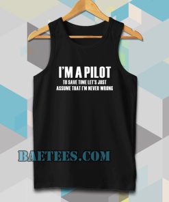 i'am Pilot Aviation Flight School tanktop