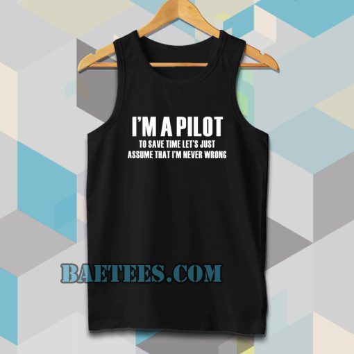 i'am Pilot Aviation Flight School tanktop