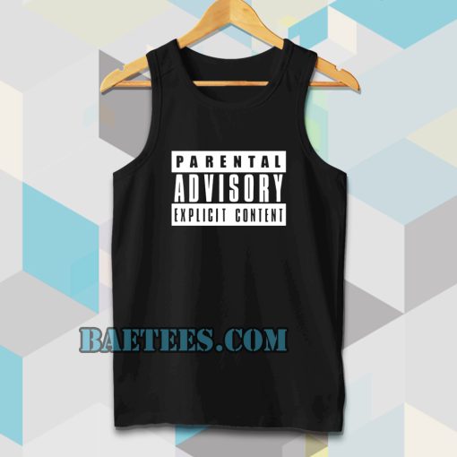 parental advisory black tanktop