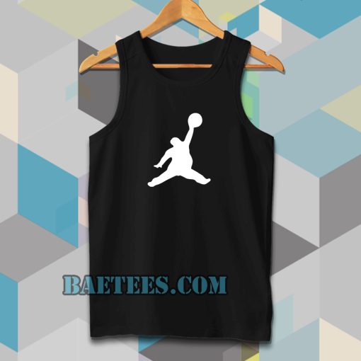 Funny Fat Air Jordan Black Tanktop