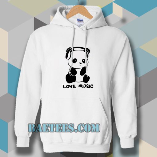 panda love music ringer Hoodie