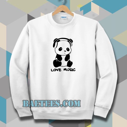 panda love music ringer Sweatshirt