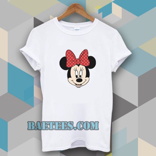 minnie mouse face t-shirt