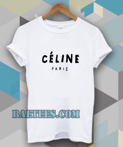 Celine Paris White T Shirt TPKJ3