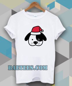 Perro navidad santa claus dibujos animados T-shirt TPKJ3