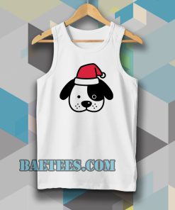 Perro navidad santa claus dibujos animados Tanktop TPKJ3