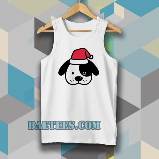 Perro navidad santa claus dibujos animados Tanktop TPKJ3