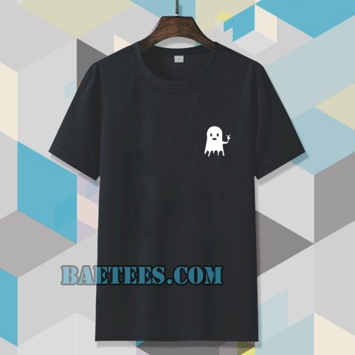 halloween cartoon ghost pocket t-shirt TPKJ3