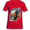 Cyberpunk Skull with Headphones T-Shirt TPKJ3