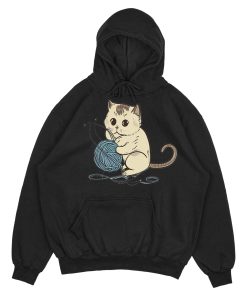 Cat Playing With A Ball Of String Hoodie TPKJ3