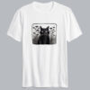 Vintage Floral Folklore Black Cat T-shirt HD